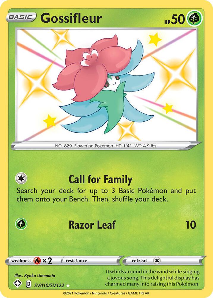 Gossifleur SV010/SV122 card from Shining Fates: Shiny Vault