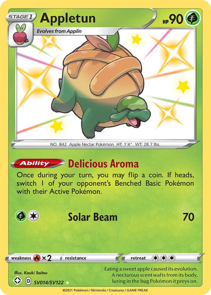 Appletun SV014/SV122 card from Shining Fates: Shiny Vault