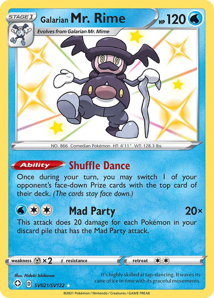 Galarian Mr. Rime SV021/SV122 card from Shining Fates: Shiny Vault