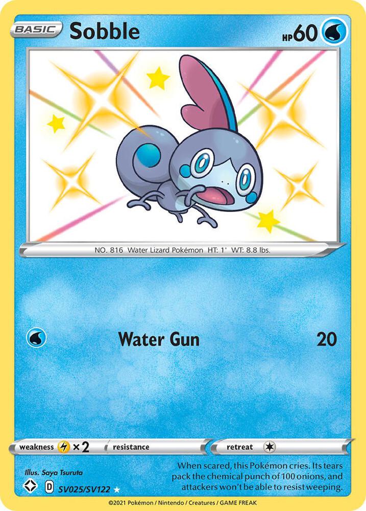 Sobble SV025/SV122 card from Shining Fates: Shiny Vault
