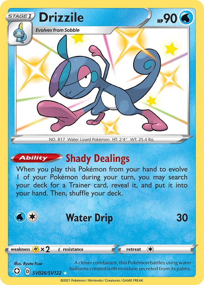Drizzile SV026/SV122 card from Shining Fates: Shiny Vault