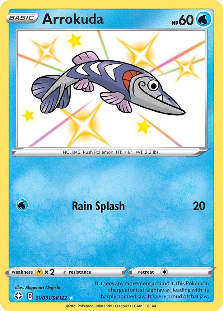Arrokuda SV031/SV122 card from Shining Fates: Shiny Vault