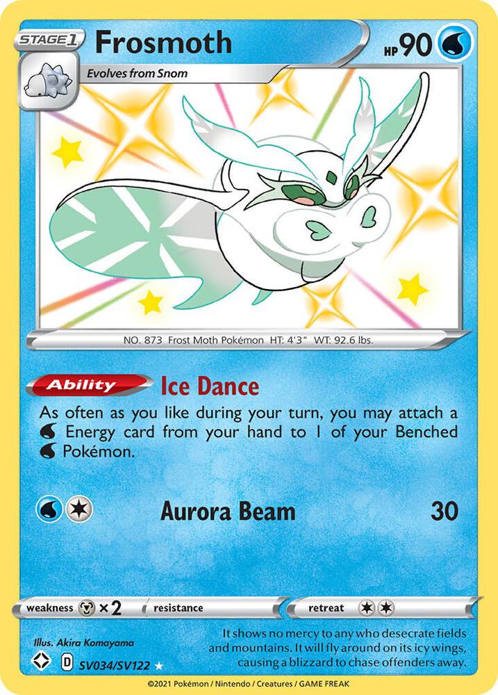 Frosmoth SV034/SV122 card from Shining Fates: Shiny Vault