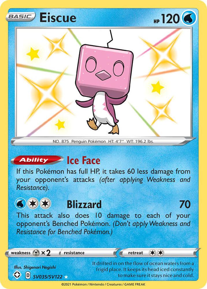 Eiscue SV035/SV122 card from Shining Fates: Shiny Vault