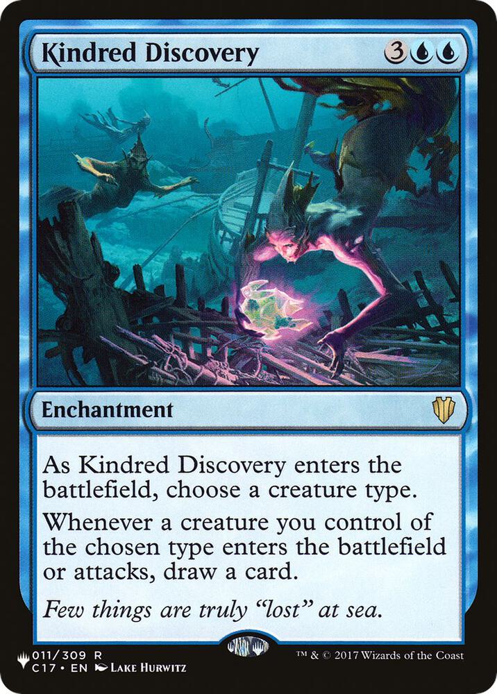 Kindred Discovery 011 card from The List Reprints