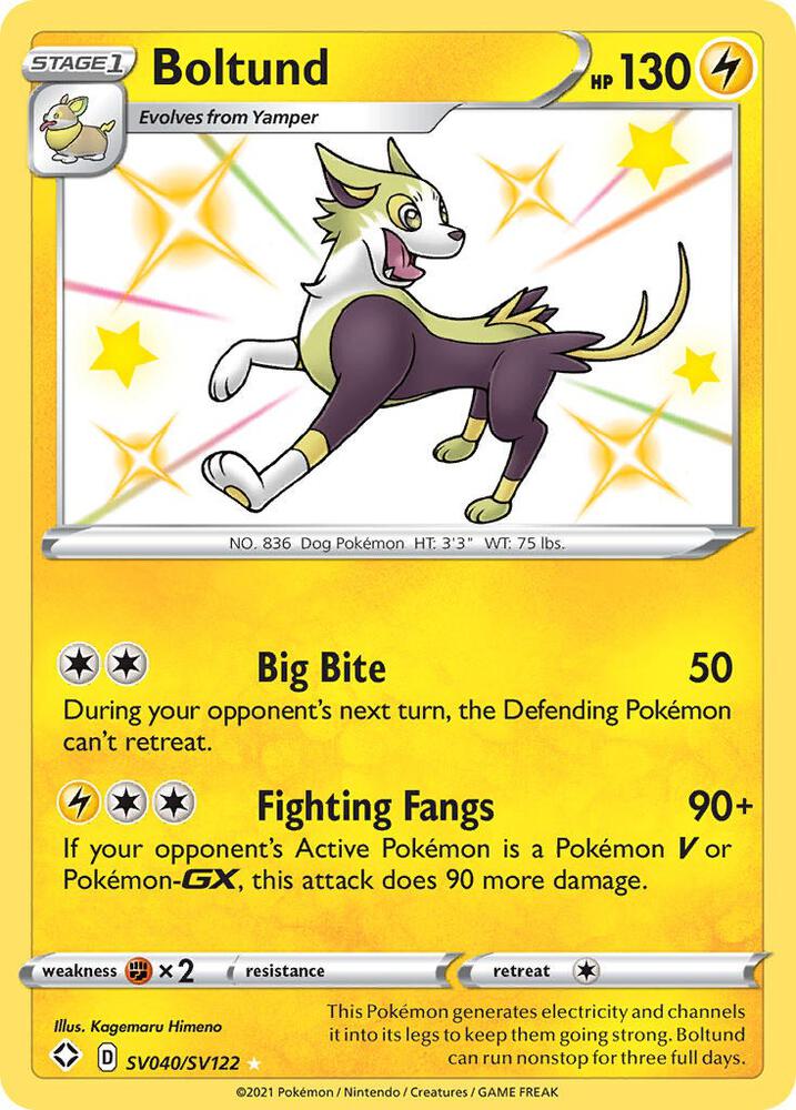 Boltund SV040/SV122 card from Shining Fates: Shiny Vault