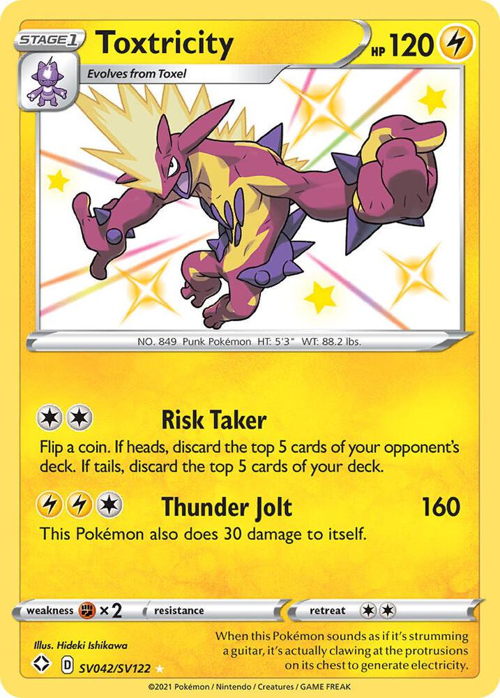 Toxtricity SV042/SV122 card from Shining Fates: Shiny Vault