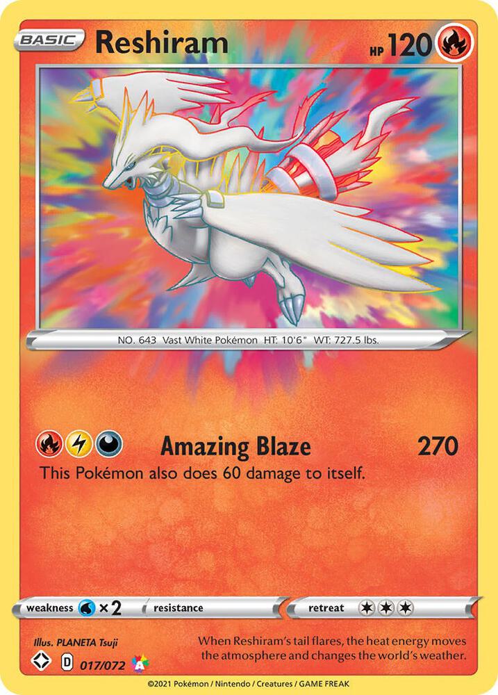 Reshiram 017/072 card from Shining Fates