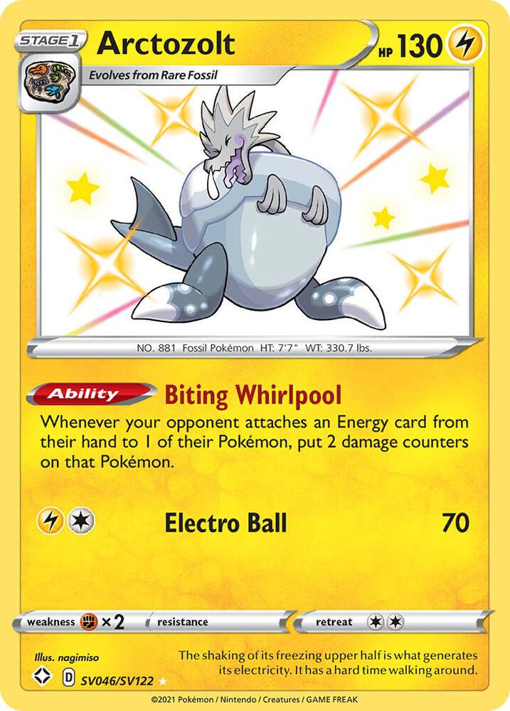 Arctozolt SV046/SV122 card from Shining Fates: Shiny Vault