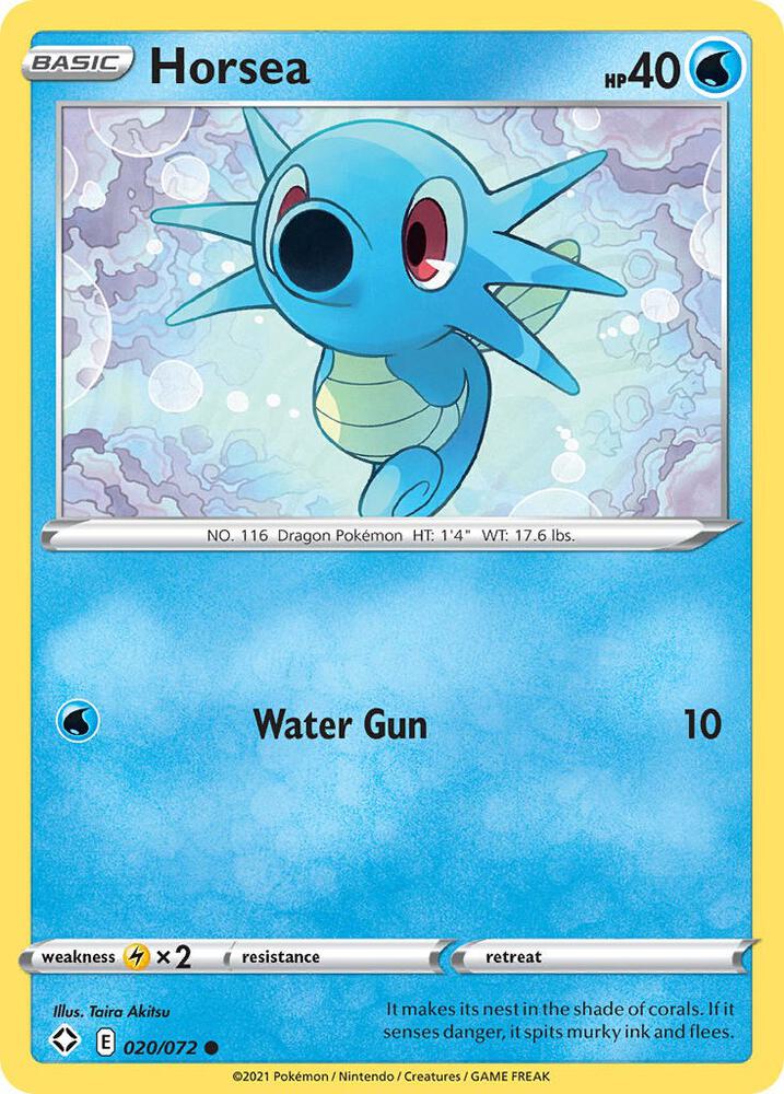 Horsea 020/072 card from Shining Fates