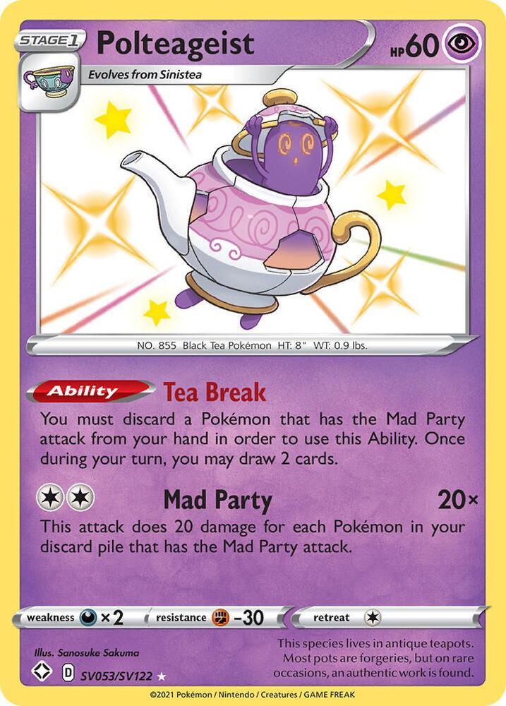 Polteageist SV053/SV122 card from Shining Fates: Shiny Vault