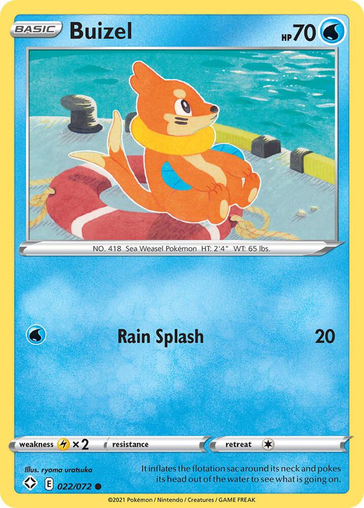Buizel 022/072 card from Shining Fates
