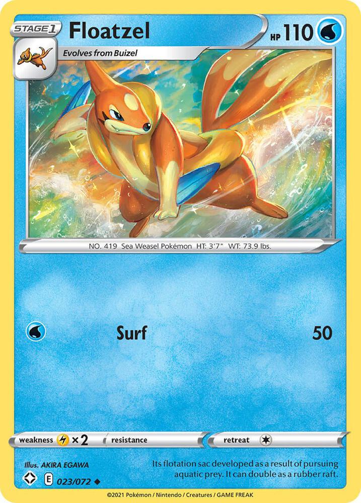 Floatzel 023/072 card from Shining Fates