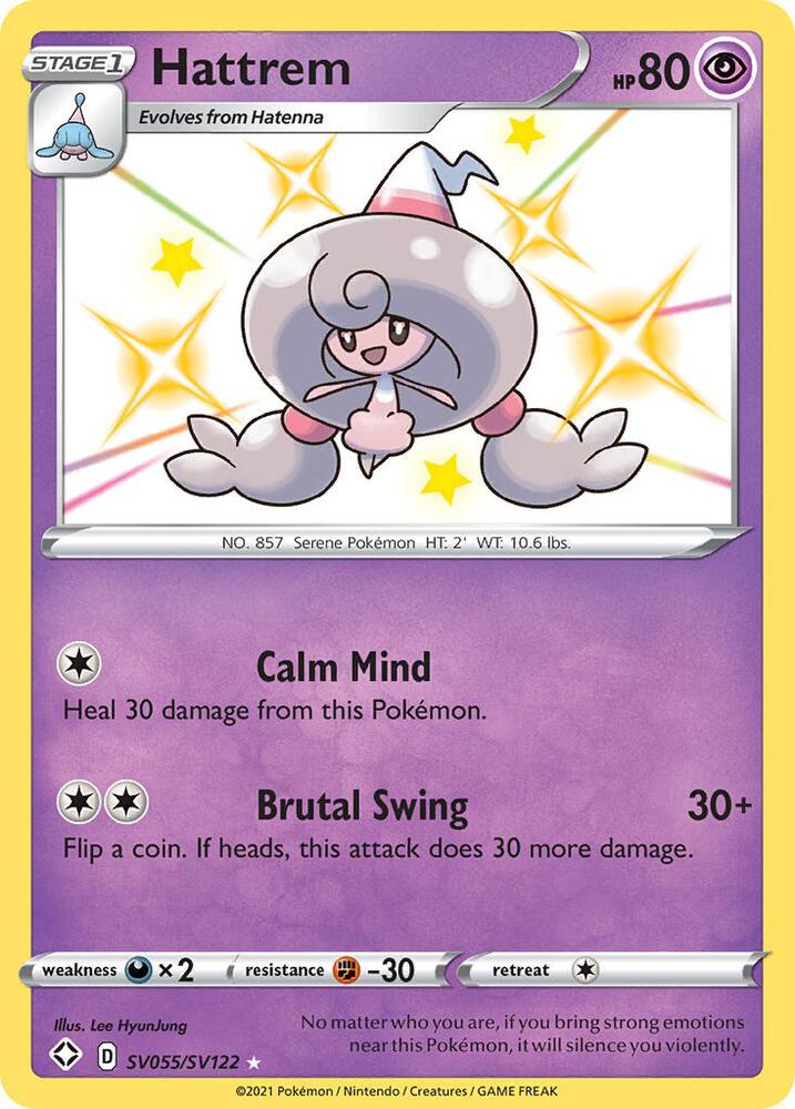 Hattrem SV055/SV122 card from Shining Fates: Shiny Vault