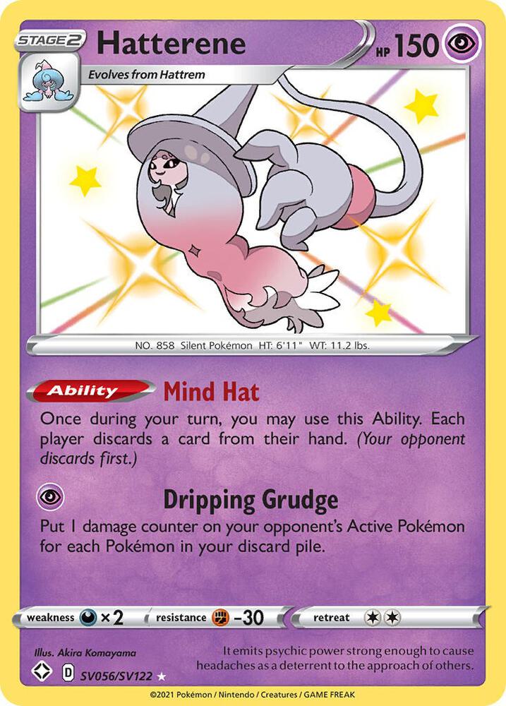 Hatterene SV056/SV122 card from Shining Fates: Shiny Vault