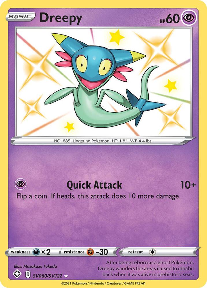 Dreepy SV060/SV122 card from Shining Fates: Shiny Vault
