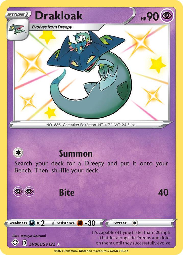 Drakloak SV061/SV122 card from Shining Fates: Shiny Vault