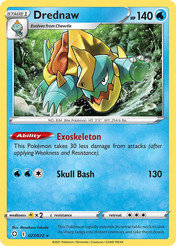 Drednaw 027/072 card from Shining Fates