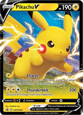 Pikachu V SWSH061 card from SWSH: Sword & Shield Promo Cards
