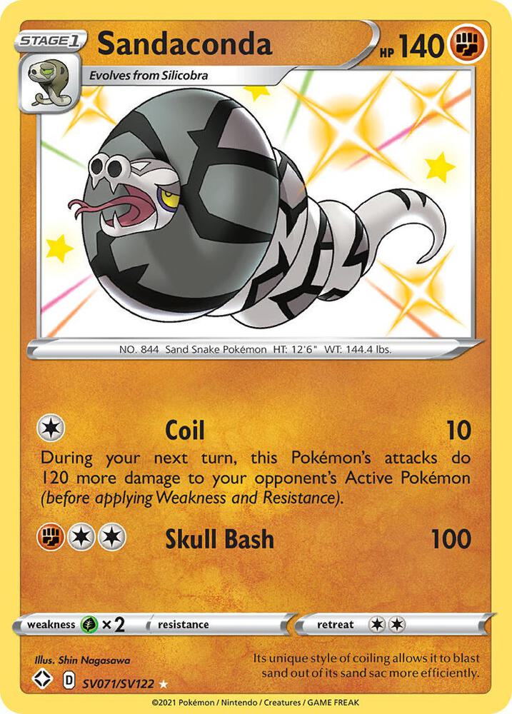 Sandaconda SV071/SV122 card from Shining Fates: Shiny Vault