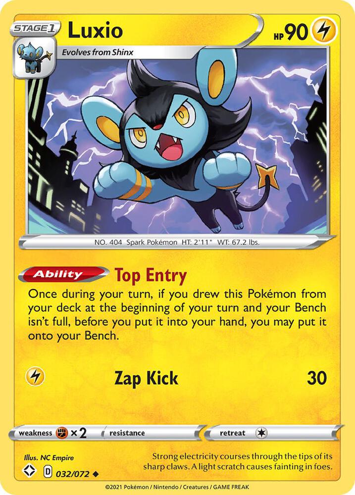 Luxio 032/072 card from Shining Fates