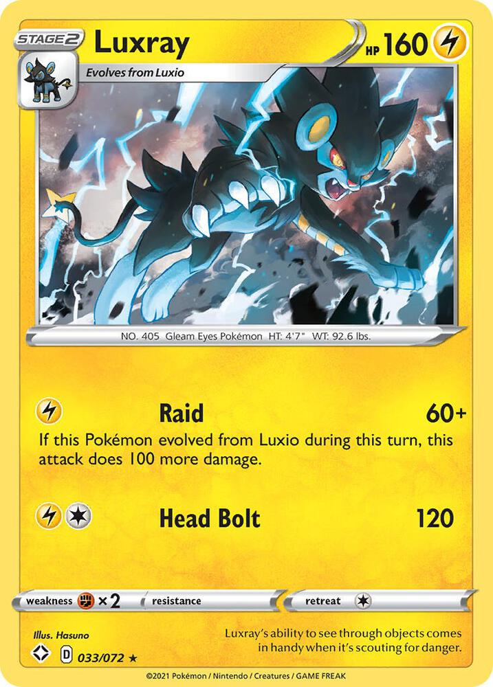 Luxray 033/072 card from Shining Fates