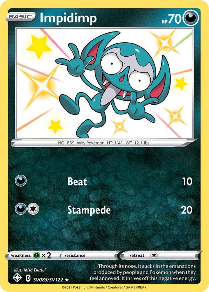 Impidimp SV083/SV122 card from Shining Fates: Shiny Vault