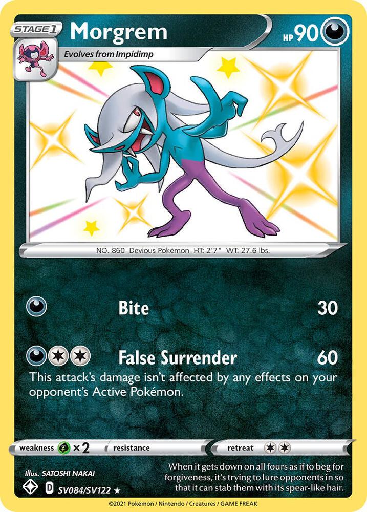 Morgrem SV084/SV122 card from Shining Fates: Shiny Vault