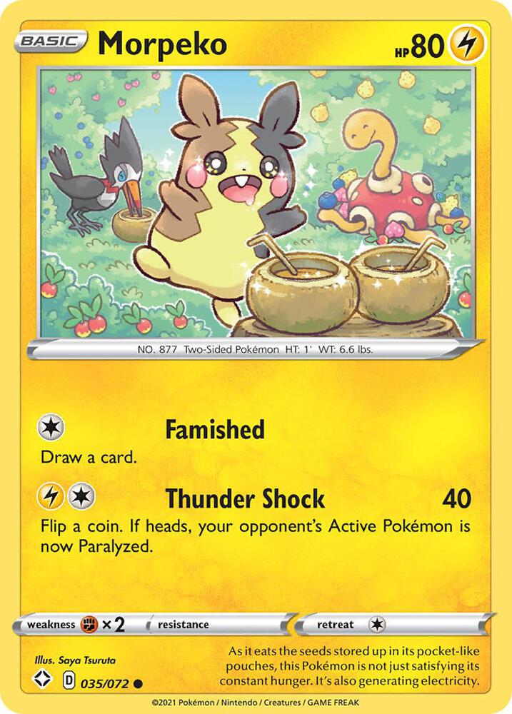 Morpeko (035) 035/072 card from Shining Fates
