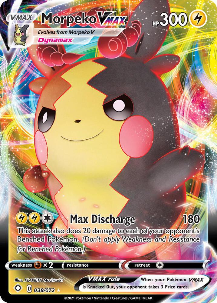 Morpeko VMAX 038/072 card from Shining Fates