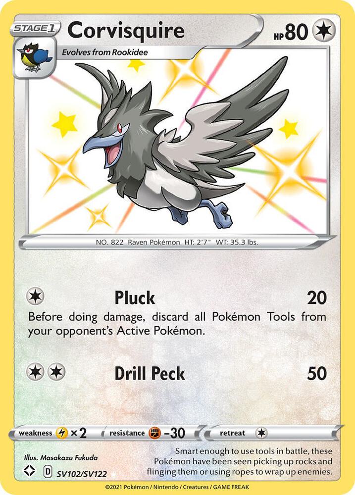 Corvisquire SV102/SV122 card from Shining Fates: Shiny Vault