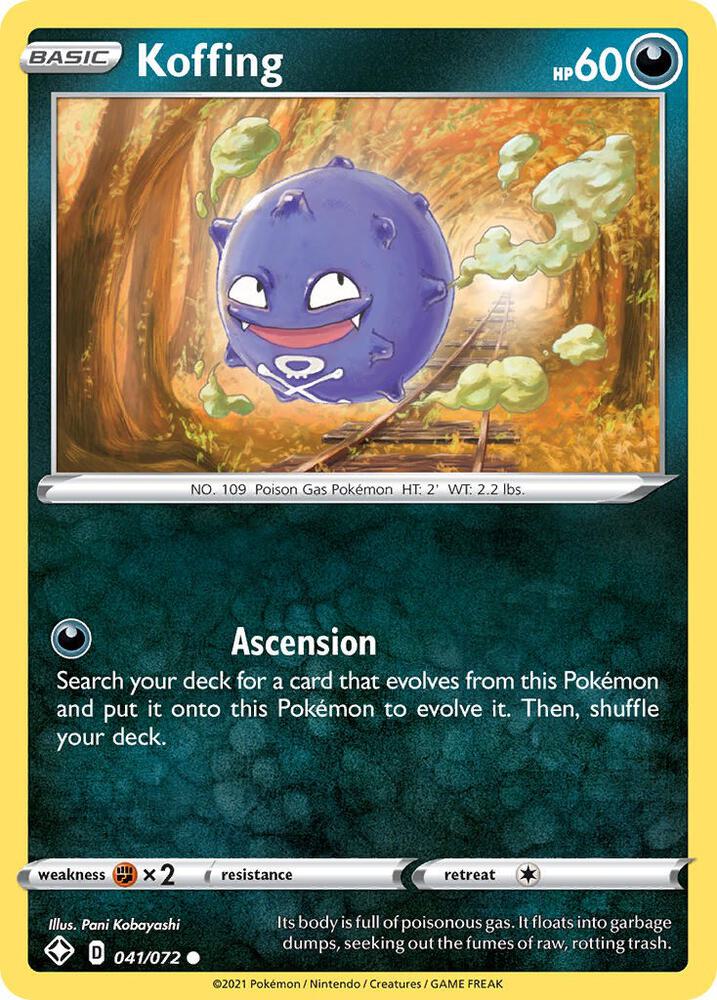 Koffing 041/072 card from Shining Fates