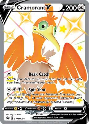 Cramorant V SWSH086 card from SWSH: Sword & Shield Promo Cards
