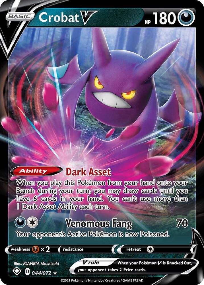 Crobat V 044/072 card from Shining Fates