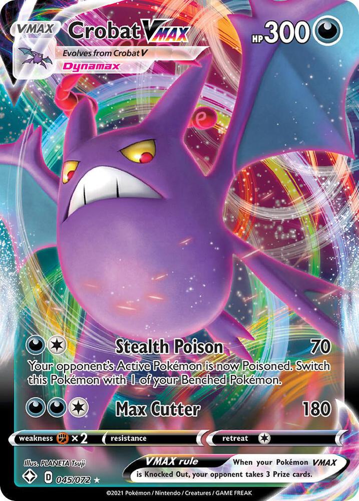 Crobat VMAX 045/072 card from Shining Fates