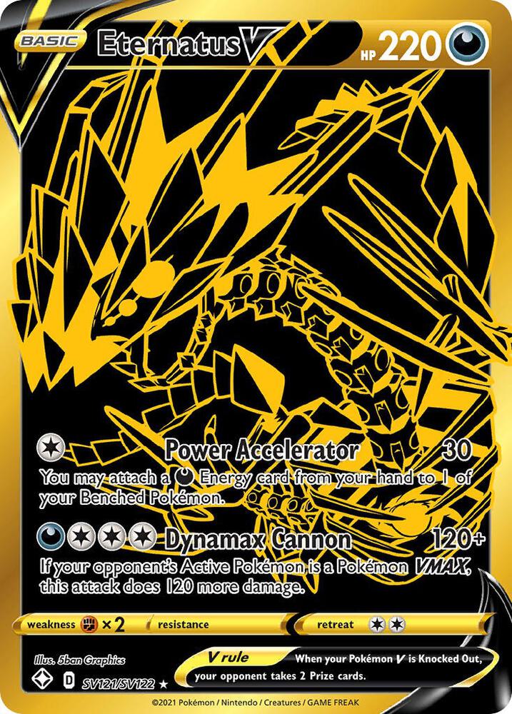 Eternatus V SV121/SV122 card from Shining Fates: Shiny Vault