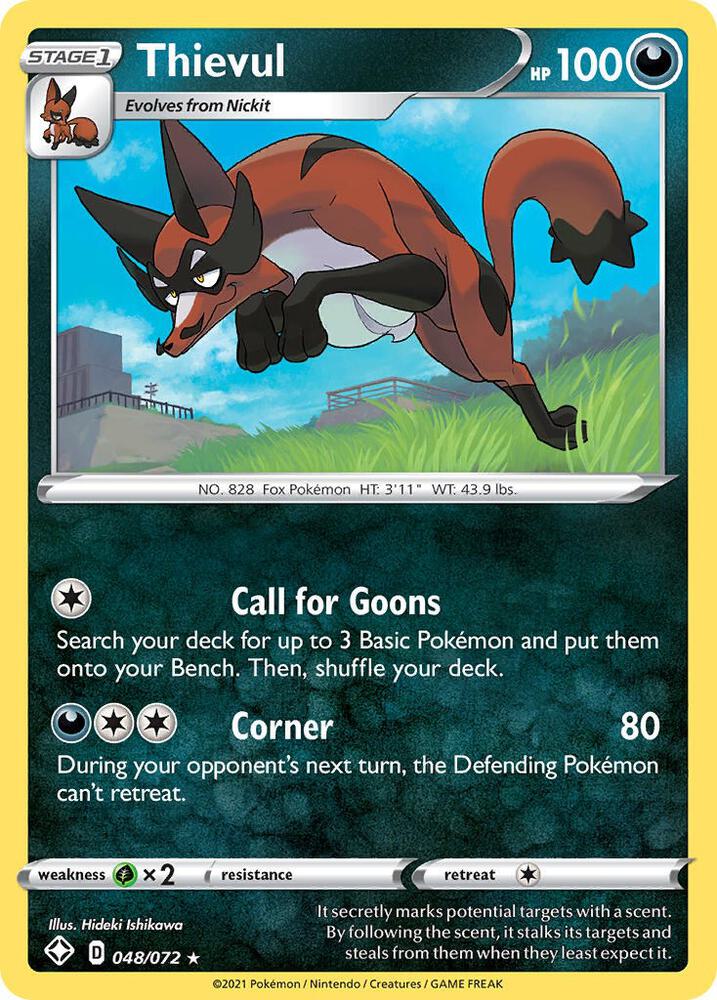 Thievul 048/072 card from Shining Fates