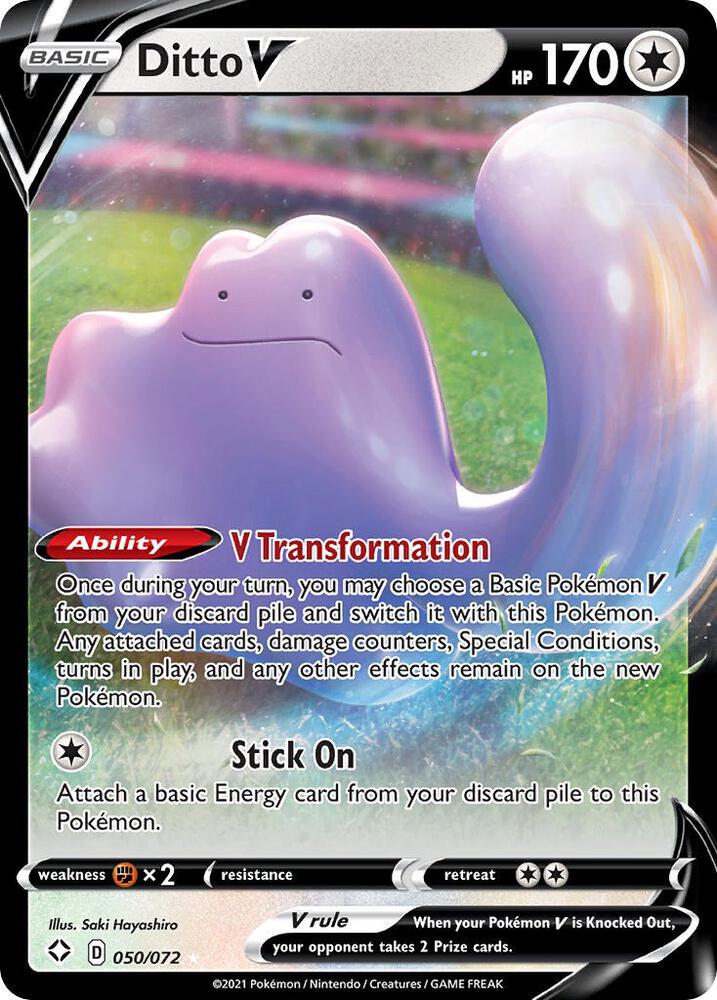 Ditto V 050/072 card from Shining Fates