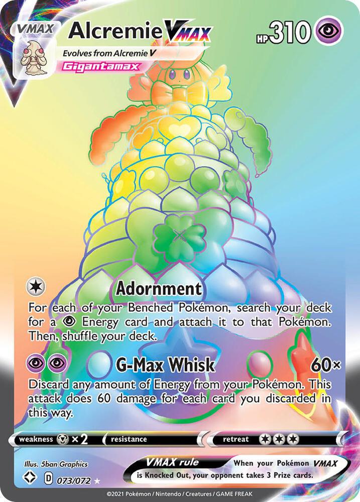 Alcremie VMAX (Secret) 073/072 card from Shining Fates