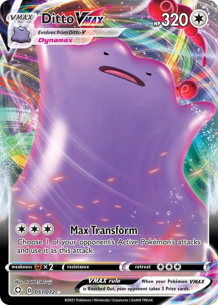 Ditto VMAX 051/072 card from Shining Fates