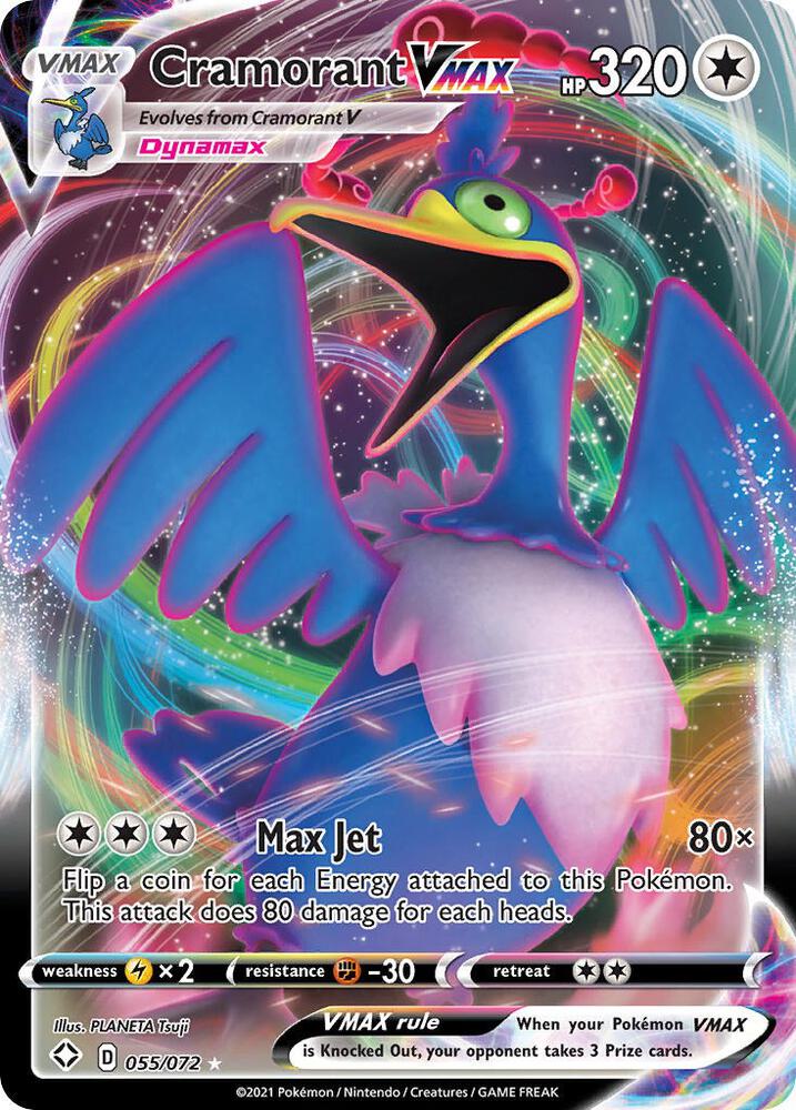 Cramorant VMAX 055/072 card from Shining Fates