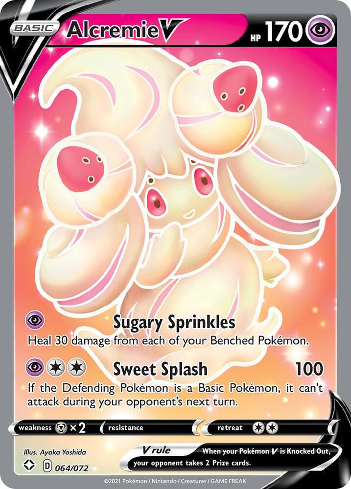 Alcremie V (Full Art) 064/072 card from Shining Fates
