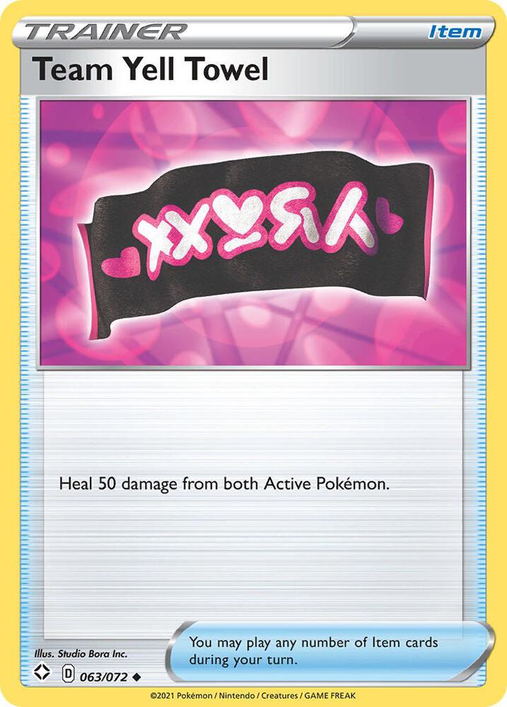 Team Yell Towel 063/072 card from Shining Fates