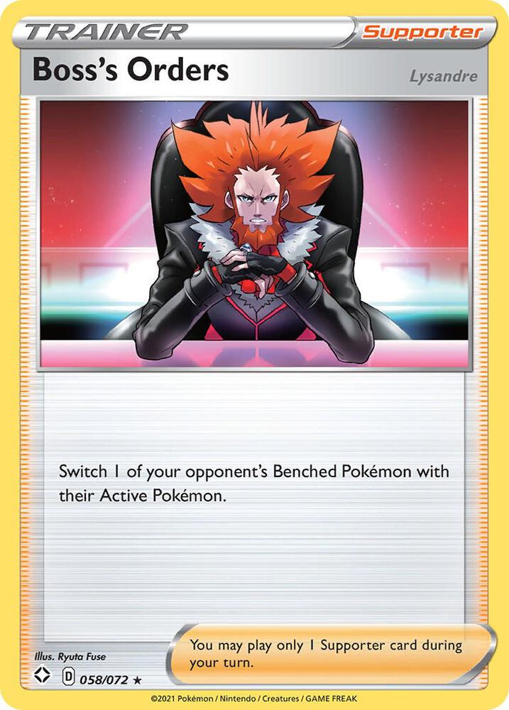 Boss's Orders 058/072 card from Shining Fates