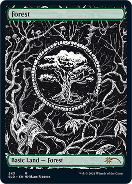 Forest (Crushing Brutality) 243 card from Secret Lair Drop Series