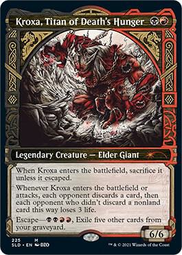 Kroxa, Titan of Death's Hunger 225 card from Secret Lair Drop Series