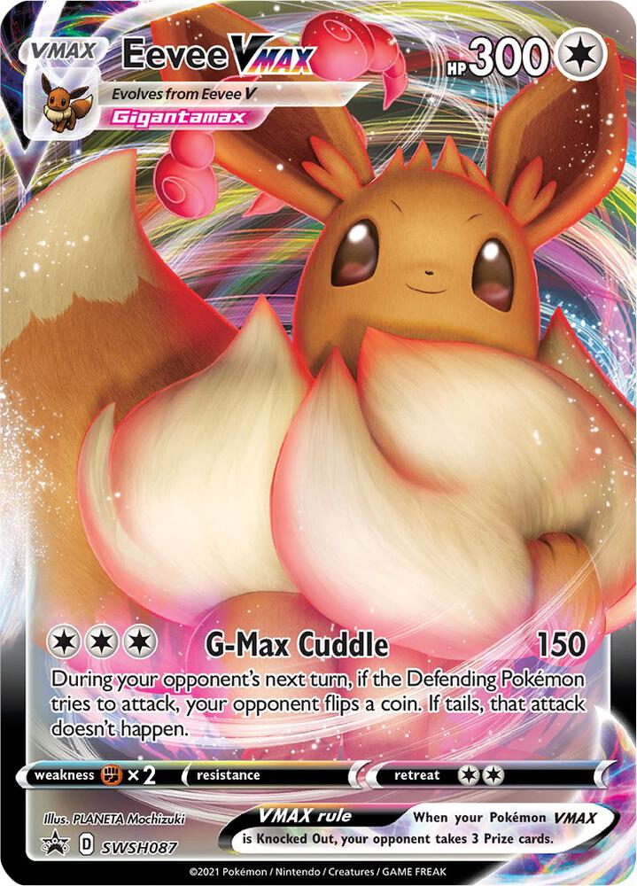 Eevee VMAX SWSH087 card from SWSH: Sword & Shield Promo Cards