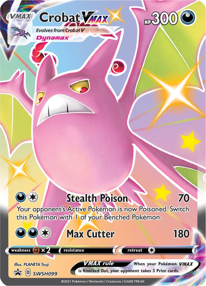 Crobat VMAX SWSH099 card from SWSH: Sword & Shield Promo Cards