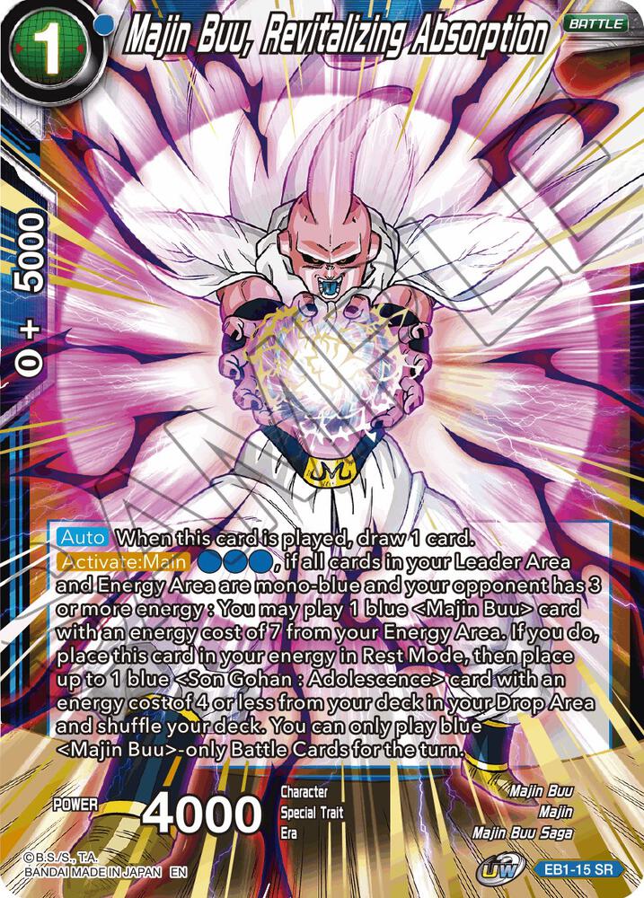 Majin Buu, Revitalizing Absorption EB1-15 card from Battle Evolution Booster
