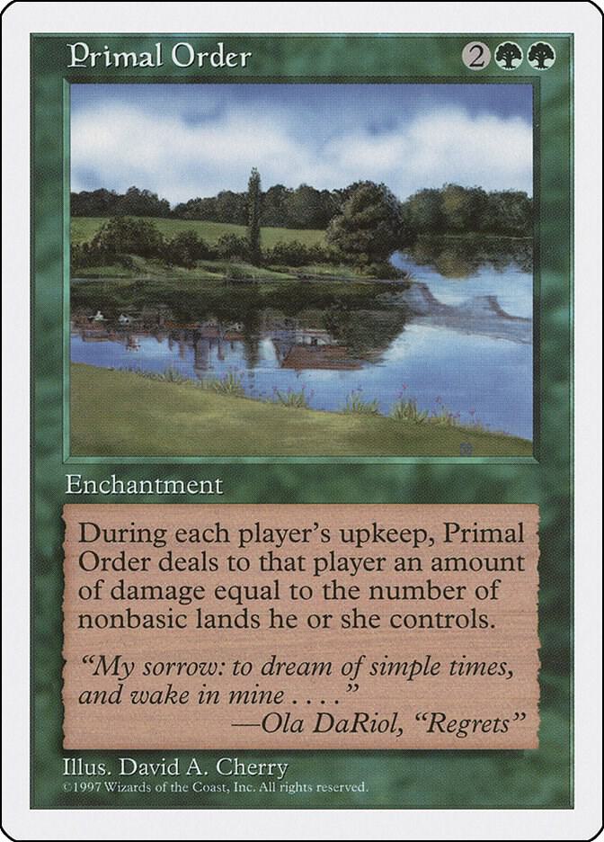 Primal Order card from Fifth Edition